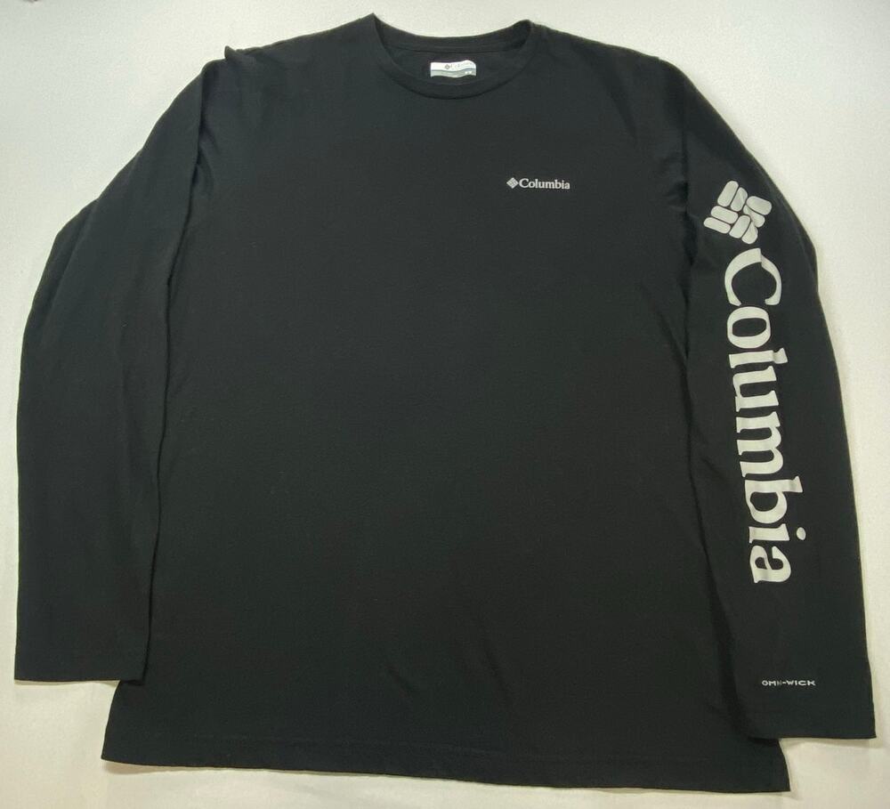 Columbia Black Omni‑Wick Pullover • Men’s Medium • Long Sleeve